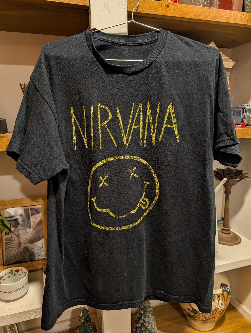 Nirvana Band Black Cotton T-shirt Size Large